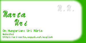 marta uri business card